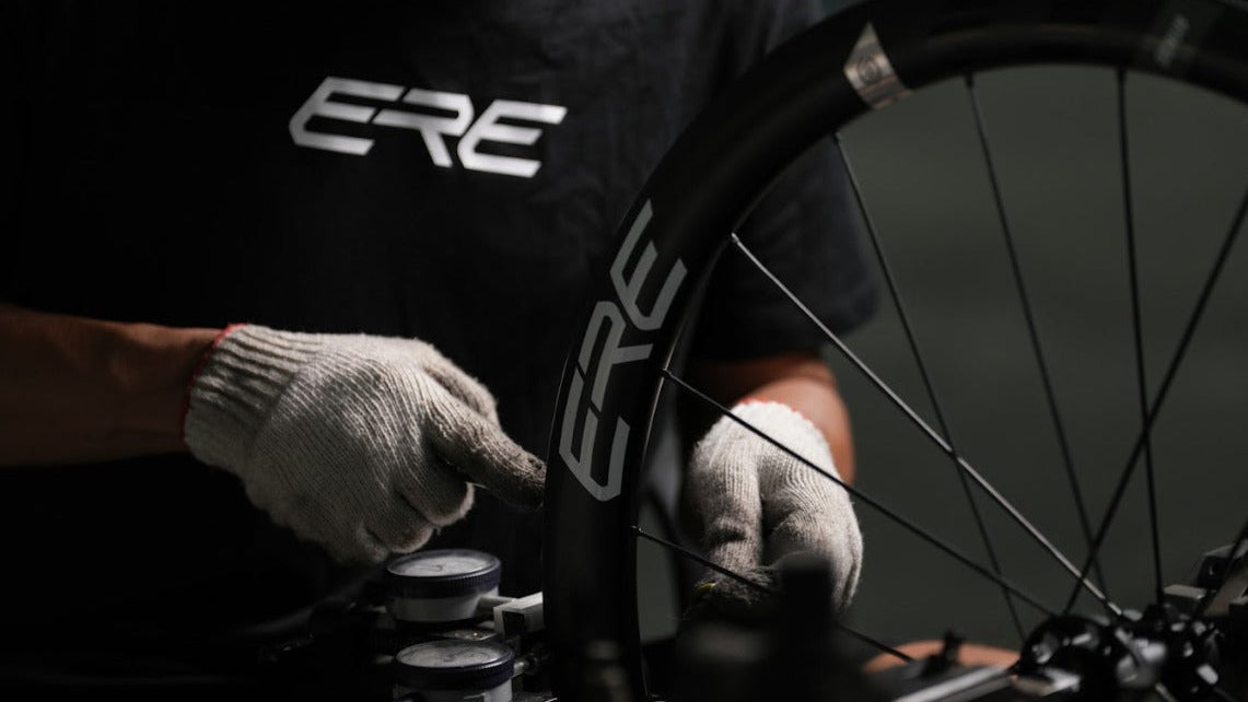 Handmade carbon performance wheel assembly by hand. 
